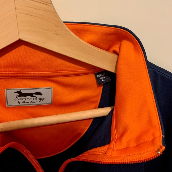 MINT Country Club Prep Navy/Orange L Quarter Zip - Picture 4 of 5